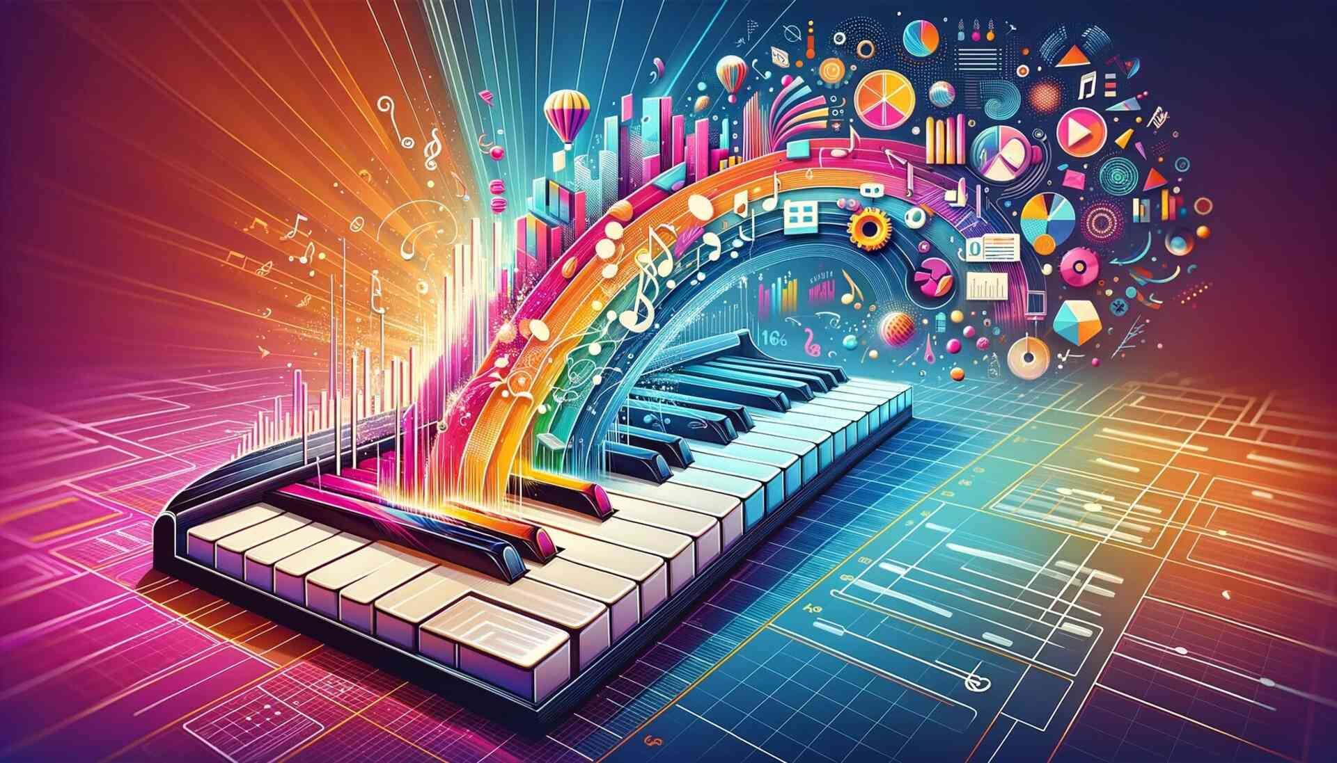 pianoforte 3d con note