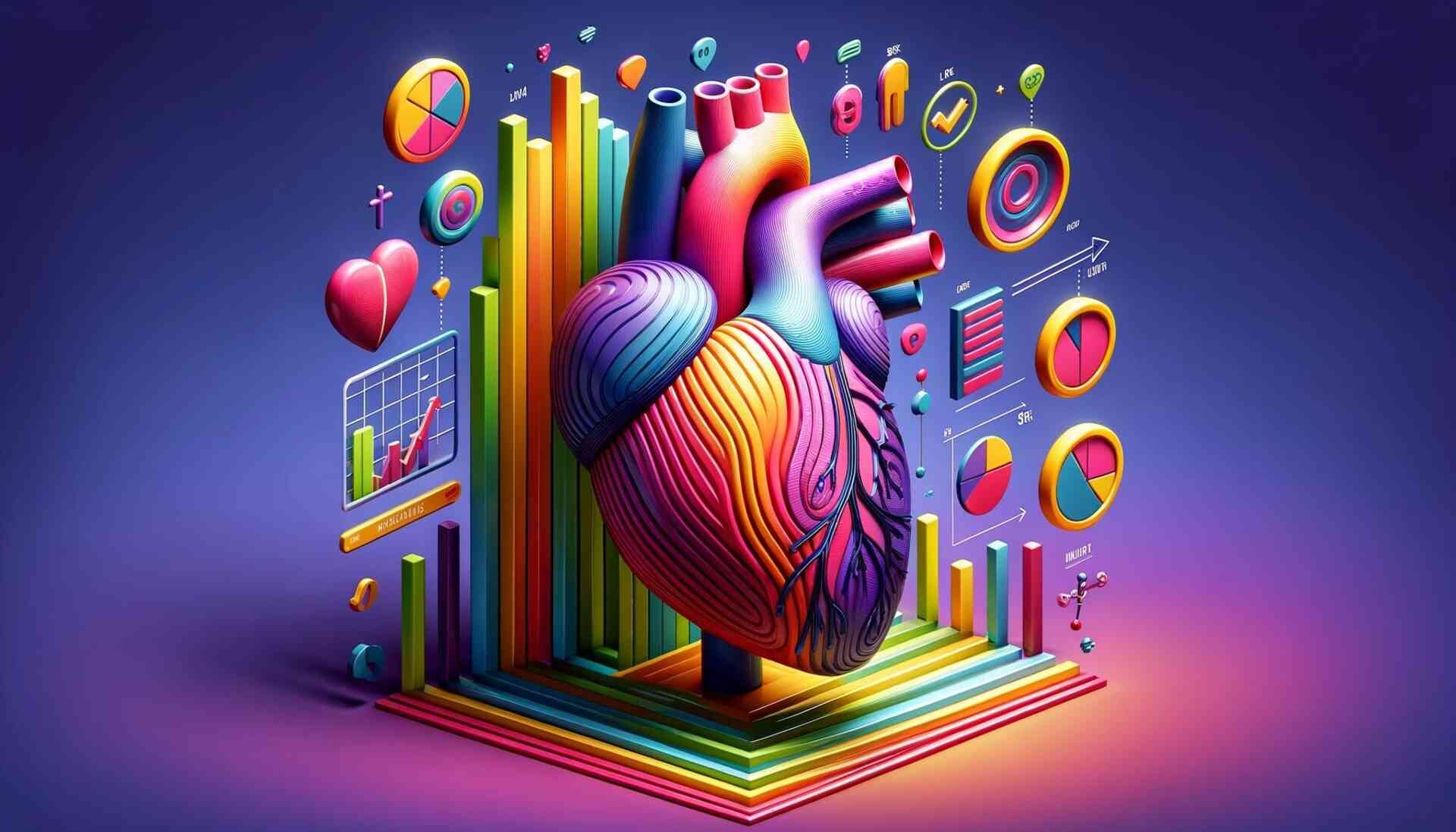 cuore 3d grafico